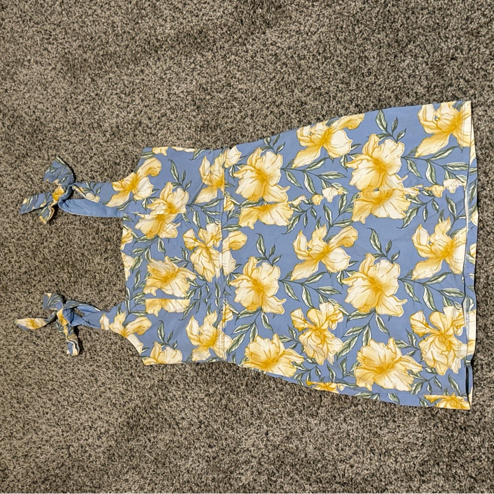 Floral Blue and Yellow Dress